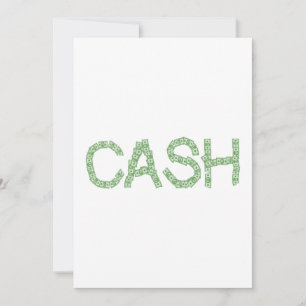 Cash Money Word Green Finanzen Einladung