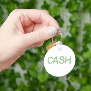 Cash Money Word Green Finanzen Schlüsselanhänger