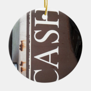 CASH Tower Truck Vintage Car Sign Keramikornament