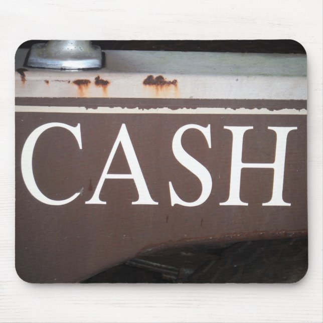 CASH Tower Truck Vintage Car Sign Mousepad (Vorne)