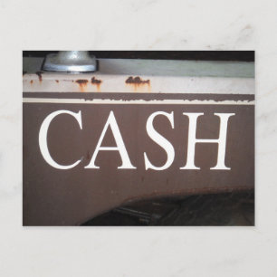 CASH Tower Truck Vintage Car Sign Postkarte