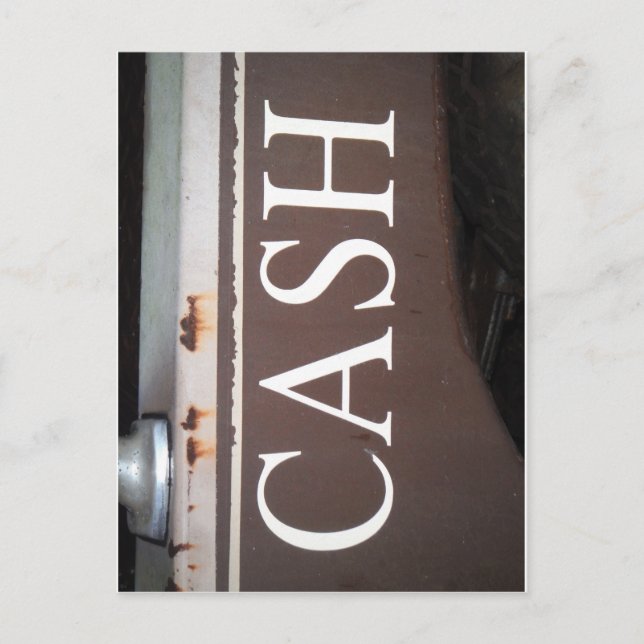 CASH Tower Truck Vintage Car Sign Postkarte (Vorderseite)