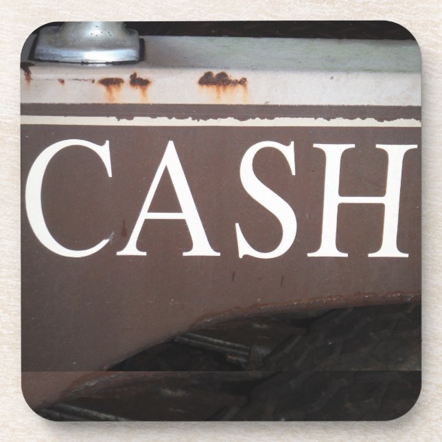 CASH Tower Truck Vintage Car Sign Untersetzer (Vorderseite)