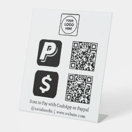 CashApp PayPal QR | Kundenspezifisches Geschäft sc Sockelschild