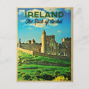 Cashel-Rock in Vintag Irland Postkarte
