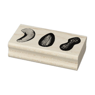 Cashew Almond Peanut Nuts Snack Food Gummistempel