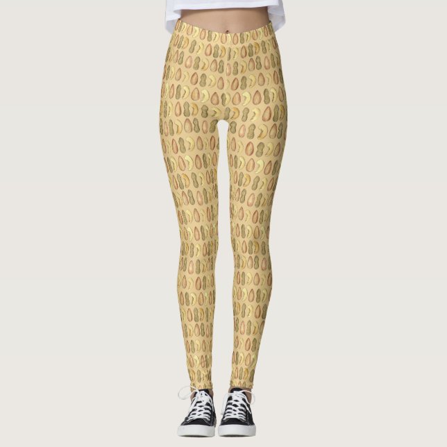 Cashew Almond Peanut Nuts Snack Food Leggings (Vorderseite)