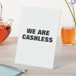 Cashless Payment Sign, Retail Store, Boutique Sockelschild