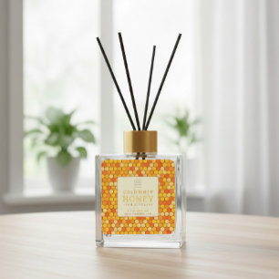 Cashmere-Honig-Reed-Diffuser-Etikett Quadratischer Aufkleber