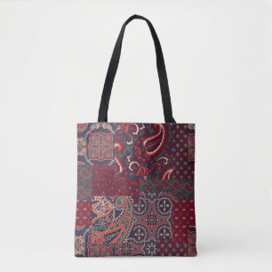 Cashmere Paisley Silk: Abstraktes Vintages Patchwo