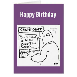 Cashpoint Machine sagt: "Blase es nicht auf Bier"