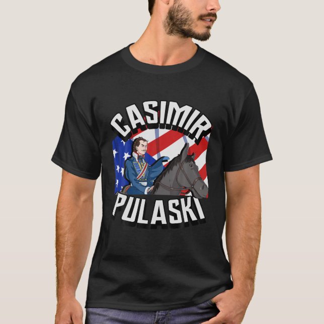 Casimir Pulaski Day Polish Chicago Parade Geschenk T-Shirt (Vorderseite)