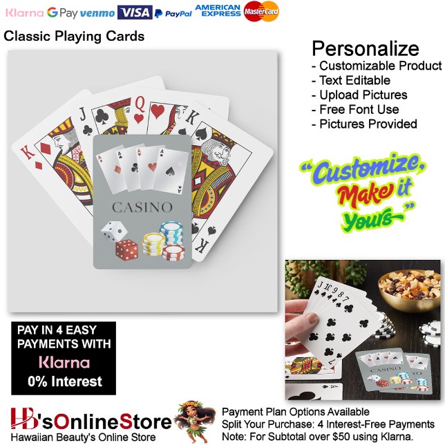 Casino Ace Poker Spielspazierweg 8 Spielkarten (Casino Ace Dice Poker Chips Playing Cards 8.)