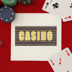 Casino Anmeldung mit Neon Polka Dot Letters Serviette