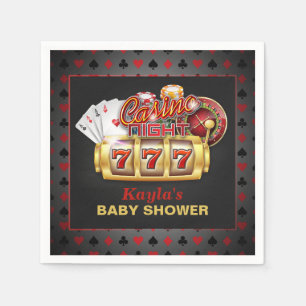 Casino Babydusche Papier Napkins Serviette