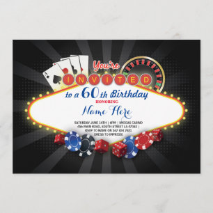 Casino Birthday Night Las Vegas Party Einladung