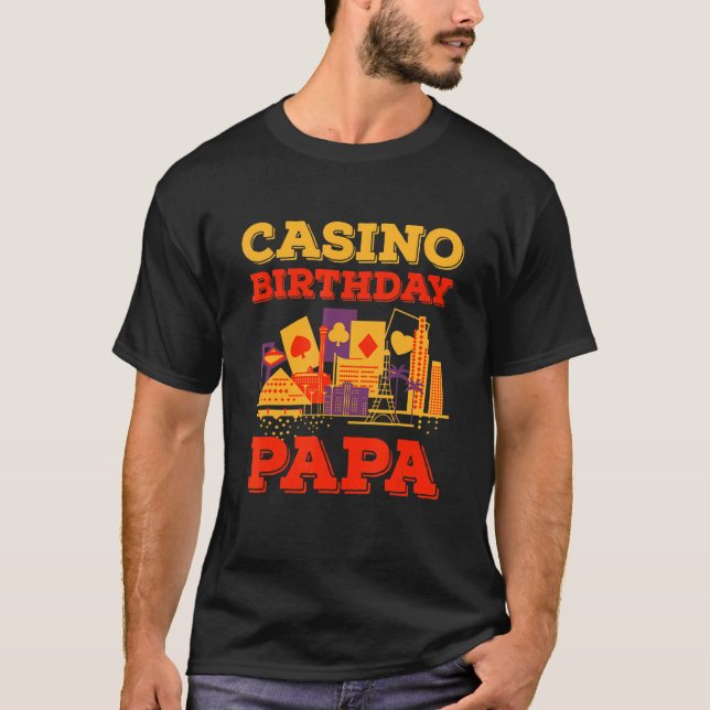 Casino Birthday Papi Gambler Poker Gambling Poker  T-Shirt (Vorderseite)