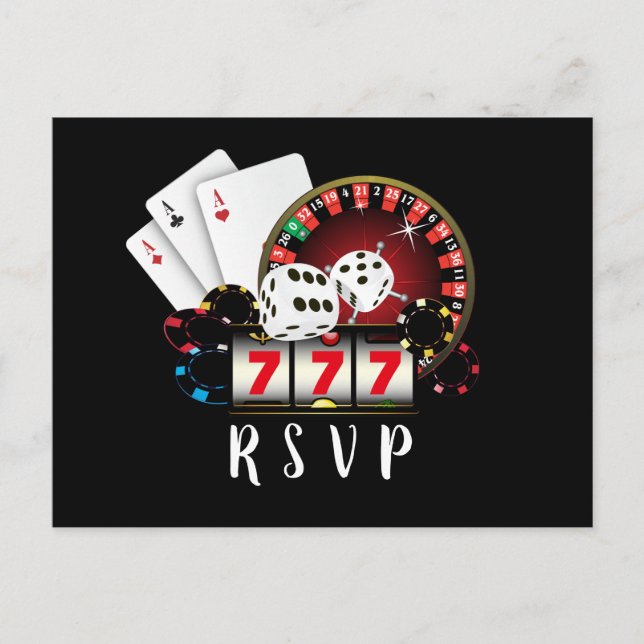 Casino, Casino Nacht, Postcard UAWG Einladungspostkarte (Vorderseite)