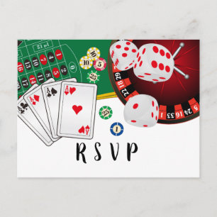 Casino, Casino Nacht, Postcard UAWG Einladungspostkarte