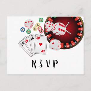 Casino, Casino Nacht, Postcard UAWG Einladungspostkarte