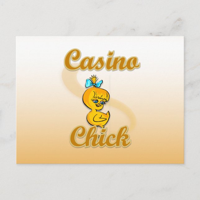 Casino Chick Postkarte (Vorderseite)