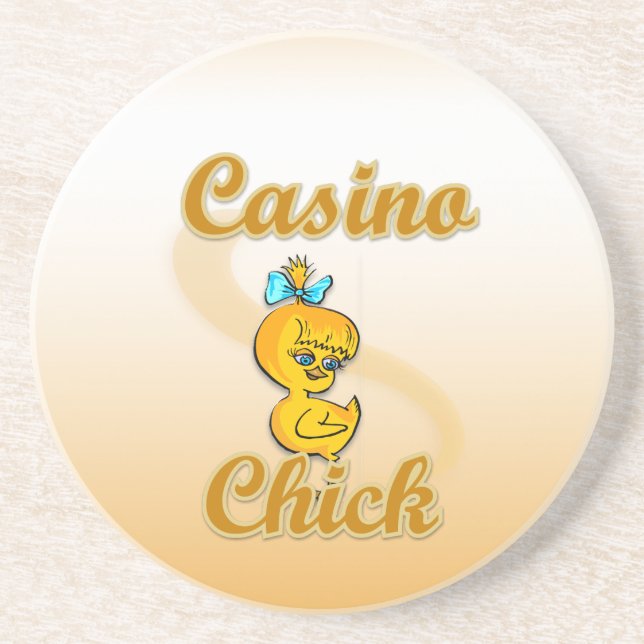 Casino Chick Sandstein Untersetzer (Vorne)