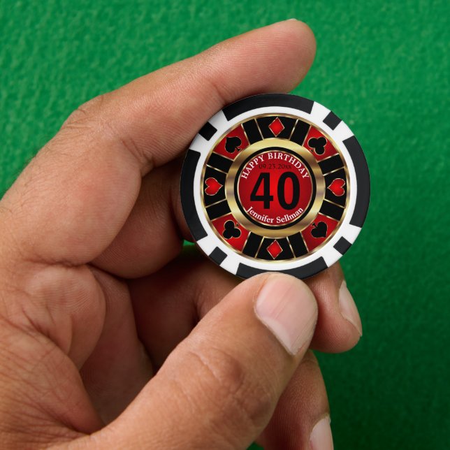 Casino Chip Las Vegas Geburtstag (Hand)