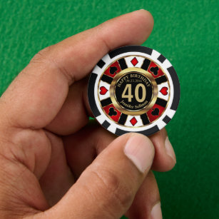 Casino Chip Las Vegas Geburtstag - Rot