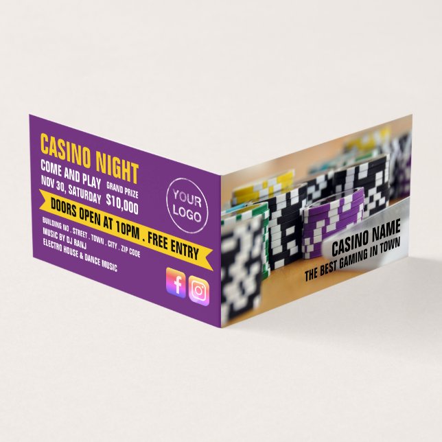 Casino Chips, Casino Manager im Detail Visitenkarten (Vorderseite)