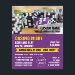 Casino Chips, Casino Night, Gaming Industry Flyer<br><div class="desc">Casino Chips,  Casino Night,  Gaming Industry Werbung Flyer von der Business Card Store.</div>