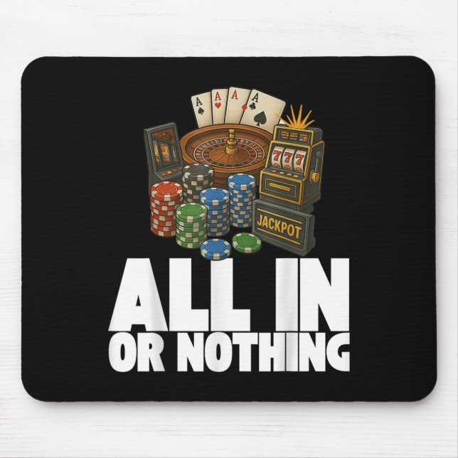 Casino Chips Roulette Slots Ker Vegas Gambling Car Mousepad (Vorne)