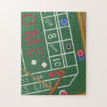 Casino Craps Tisch mit Chips und Würfeln Puzzle<br><div class="desc">Vergewissern Sie sich,  dass Lady Luck mit diesem Bild eines Craps-Tisches von Chariklia Zarris auf Ihrer Seite ist. Die Würfel wurden geworfen und werden zusammen mit allen verlierenden Wetten gesammelt. Legen Sie diese Handlung gefüllt Druck auf Ihre Wand heute!</div>