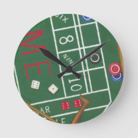 Casino Craps Tisch mit Chips und Würfeln