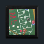 Casino Craps Tisch mit Chips und Würfeln Schmuckschachtel<br><div class="desc">Vergewissern Sie sich,  dass Lady Luck mit diesem Bild eines Craps-Tisches von Chariklia Zarris auf Ihrer Seite ist. Die Würfel wurden geworfen und werden zusammen mit allen verlierenden Wetten gesammelt. Legen Sie diese Handlung gefüllt Druck auf Ihre Wand heute!</div>