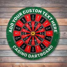 Casino-Dartboard mit benutzerdefiniertem Text