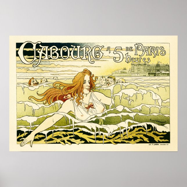 CASINO DE CABOURG Paris Henri Privat Livemont Art Poster (Vorne)