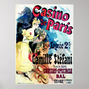 CASINO DE PARIS Camille Stefani Vintag Französisch Poster