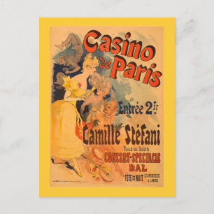 Casino de Paris Vintage-Kunstplakat Postkarte