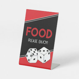 Casino Dice Party Food Signatur Sockelschild