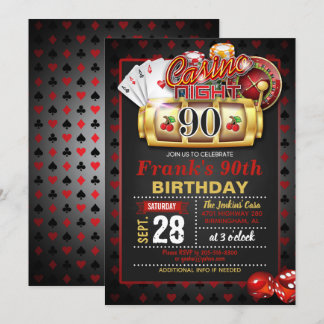 Casino Einladung zum 90. Geburtstag