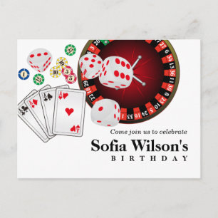 Casino Erwachsenenspiel Geburtstag Postkarte Einla