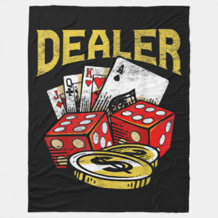 Casino Gambling Dealer Texas Holdem Poker Fleecedecke