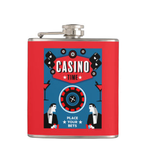 Casino Gambling Poker Roulette Flachmann