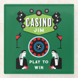 Casino Gambling Poker Roulette Glasuntersetzer
