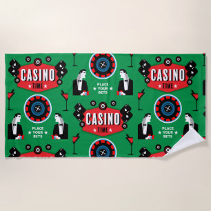 Casino Gambling Poker Roulette Strandtuch