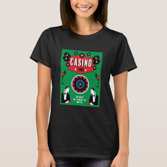 Casino Gambling Poker Roulette T-Shirt (Vorderseite)