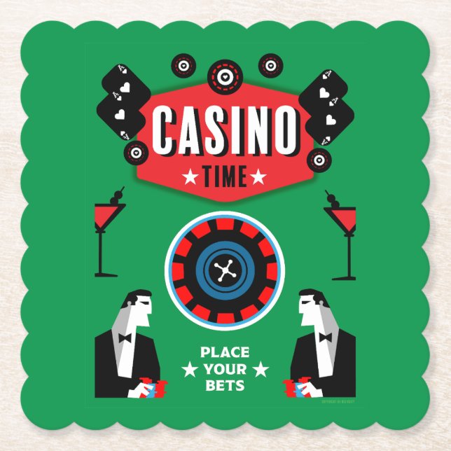 Casino Gambling Poker Roulette Untersetzer (Vorderseite)