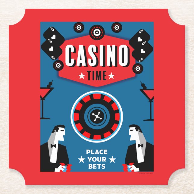 Casino Gambling Poker Roulette Untersetzer (Vorderseite)
