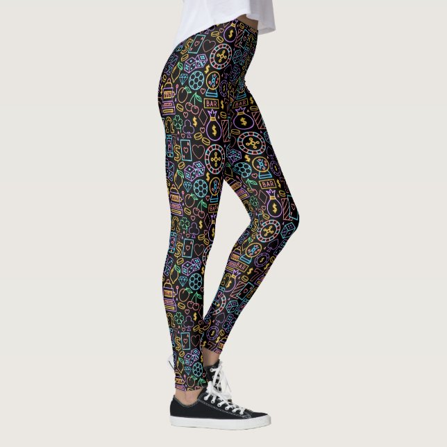 Casino Gambling Pop Mode Leggings (Rechts)