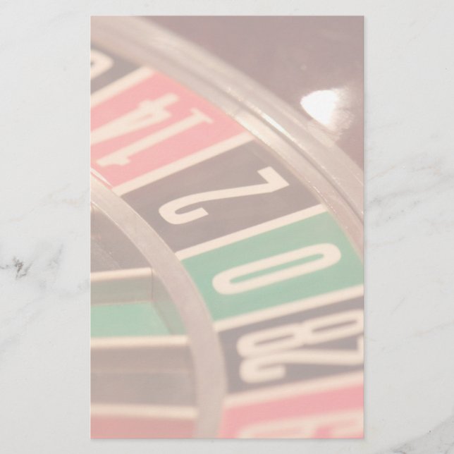 Casino Gambling Roulette Rad Vintag Retro Stil Briefpapier (Vorderseite)